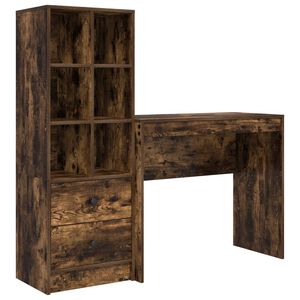 vidaXL Бюро Димян дъб 135,5 x 40 x 127 см 2 бр.