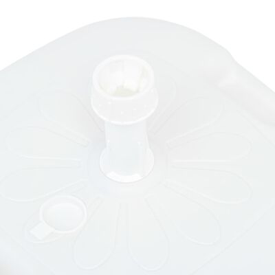 vidaXL Основа за чадър, за пясък/вода, 16 л, бяла, пластмаса