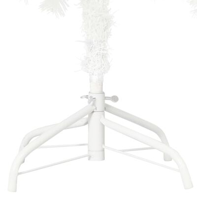 vidaXL Изкуствено коледно дърво, реалистични иглички, бяло, 150 см