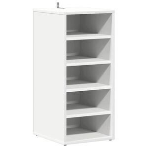 vidaXL Шкаф за обувки бял, 31,5x35x70 см, инженерно дърво
