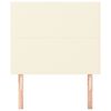vidaXL Табла за легло, кремава, 80x5x118/128 см, изкуствена кожа