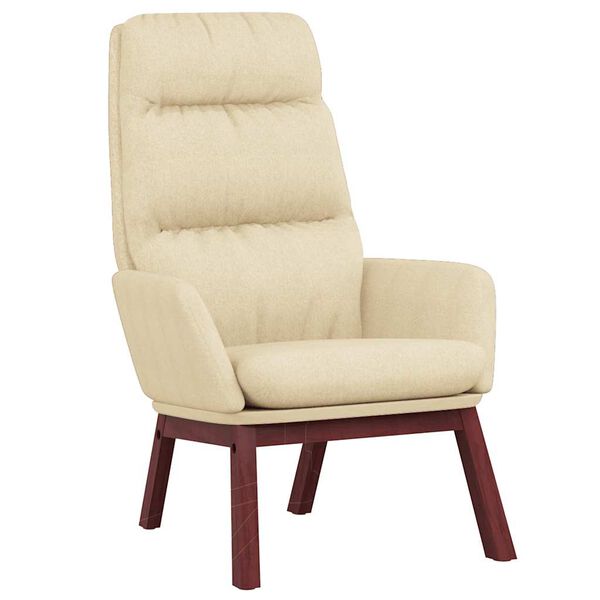 vidaXL Релакс стол, кремав, текстил