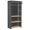 vidaXL Гардероб с 3 рафта, сив, 79x40x170 см, текстил