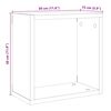 vidaXL Стенни кубични рафтове, 4 бр, старо дърво, 30x15x30 см