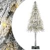 vidaXL Коледно дърво с 300 LED светодиода Бяло 210 cm ПЕ и стомана