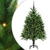 vidaXL Коледно дърво с 150 LED светодиода с поставка Зелен 120 cm ПЕ