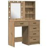 vidaXL Тоалетка 2 pcs Кафяво 50 x 41 x 135 см Инженерно дърво
