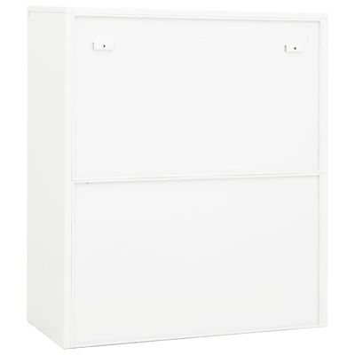 vidaXL Офис шкаф, бял, 90x40x105 см, стомана