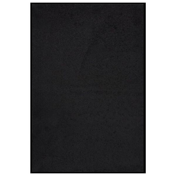 vidaXL Изтривалка, черна, 80х120 см