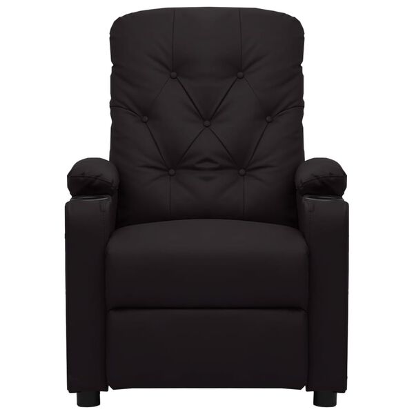 vidaXL Реклайнер, черен, изкуствена кожа
