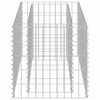 vidaXL Габион повдигната леха, поцинкована стомана, 90x50x50 cм