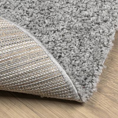 vidaXL Шаги килим с дълъг косъм "PAMPLONA" модерен сив Ø 100 см