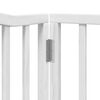 vidaXL Сгъваема преграда за кучета с врата 12 панела бял 960 см топола