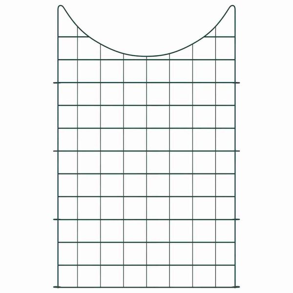 vidaXL Комплект ограда за езеро 8 pcs Зелен 50 x 80 cm Стомана