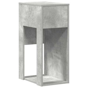 vidaXL Стойка за компютърна кула с чекмедже бетонно сив 30x44x74 см