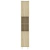 vidaXL Шкаф за баня, дъб сонома, 30x30x179 см, инженерно дърво