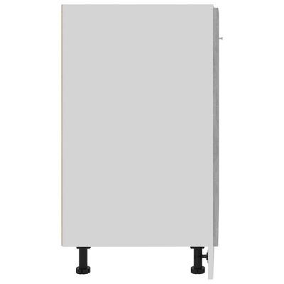 vidaXL Долен шкаф, бетонно сив, 60x46x81,5 см, ПДЧ