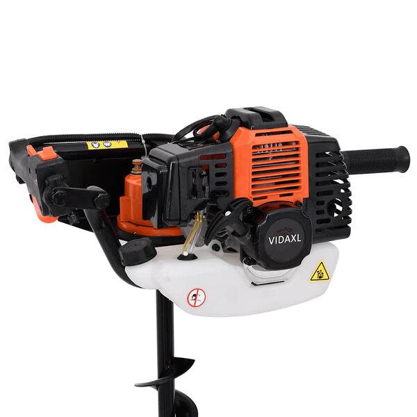 vidaXL Комплект моторен свредел за пробиване на земя, стомана