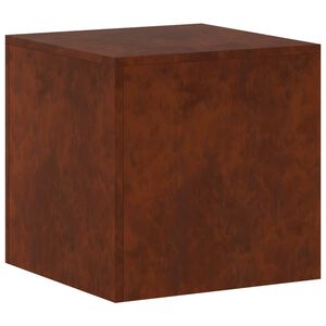 vidaXL Стойка за растения Ръждясало 40 x 40 x 40 cm Кортенова стомана