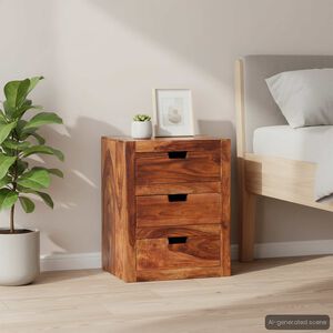 vidaXL Нощно шкафче, 40x30x50 см, акациево дърво масив