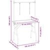 vidaXL Маса за подстригване на домашни любимци, регулируема, 2 примки
