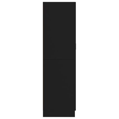 vidaXL Гардероб, черен, 82,5x51,5x180 см, ПДЧ