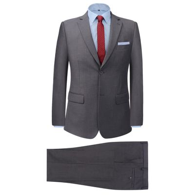 vidaXL Мъжки бизнес костюм от две части сив размер 54