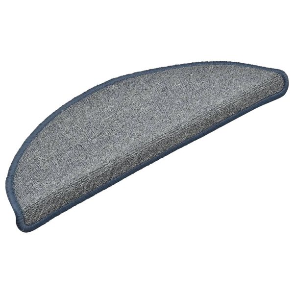 vidaXL Изтривалки за стълби, 15 бр., 56x17x3 см, светло сиви и сини, полукръгли