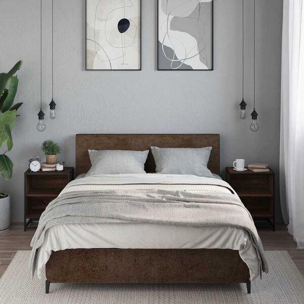 vidaXL Нощни шкафчета 2 бр. кафяв дъб 40x31x50 cm