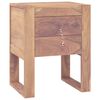 vidaXL Нощно шкафче, 40x30x50 см, тиково дърво масив