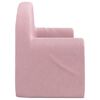 vidaXL 2-местен детски диван, розов, мек плюш