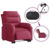 vidaXL Електрически изправящ реклайнер стол, виненочервен, кадифе