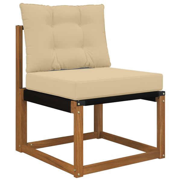 vidaXL Възглавница за диван на открито 2 pcs Бежово Полиестер