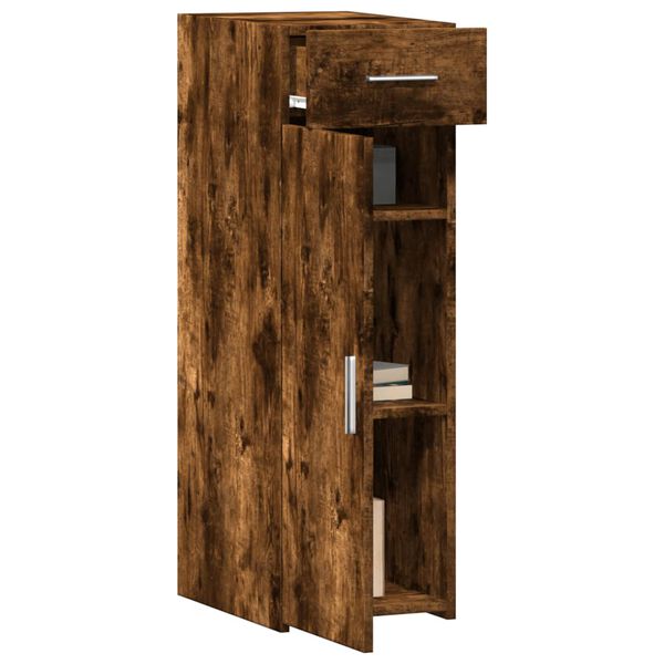 vidaXL Бюфет, опушен дъб, 30x42,5x93 см, инженерно дърво