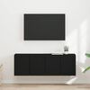 vidaXL TV стенен шкаф 2 pcs Черно 59,5 x 31 x 40 см Инженерно дърво