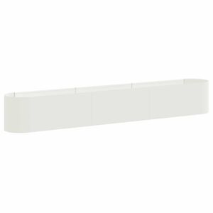 vidaXL Вдигната леха за градина Бяло 280 х 40 х 40 см