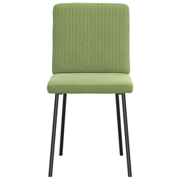 vidaXL Трапезни столове, 2 бр, светлозелени, кадифе