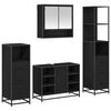 vidaXL Комплект мебели за баня 4 бр. Черния дъб 80 x 33 x 60 см