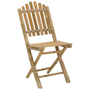 vidaXL Градински стол 4 pcs Естествен Бамбук