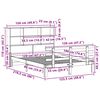 vidaXL Легло с етажерка за книги, без матрак, 120x190 см, бор масив
