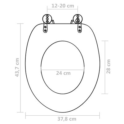 vidaXL WC тоалетни седалки с капак, 2 бр, МДФ, дизайн на савана