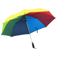 vidaXL Автоматичен сгъваем чадър многоцветен 124 см