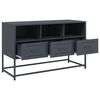 vidaXL ТВ шкаф, антрацит, 100,5x39x60,5 см, стомана
