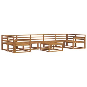 vidaXL Комплект дивани за открито 8 pcs Естествен
