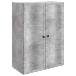 vidaXL Стенно шкафче Бетонно сиво 66 x 34,5 x 90 см