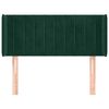 vidaXL Горна табла за легло, тъмнозелена, 93x16x78/88 см, кадифе