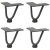 vidaXL Крака тип „фиби“ за масичка за кафе, 4 бр., антрацит, 10 см, масивна стомана