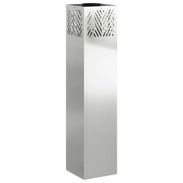 vidaXL Соларна LED светлина за пътека 2 pcs Сребрист Галванизирана