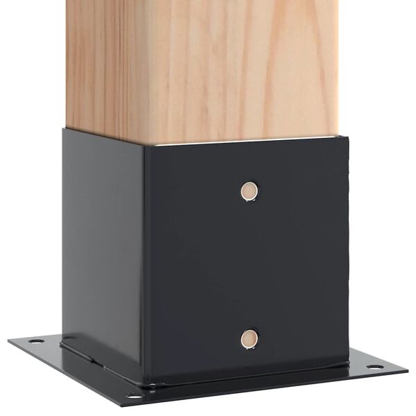 vidaXL Основи за стълбове квадрат 12 бр прахово боядисана стомана