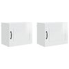 vidaXL Стенен шкаф PORTO 2 pcs Лъскаво бяло 50 x 31 x 40 см